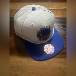 Mitchell & Ness Blue and White Warriors Cap